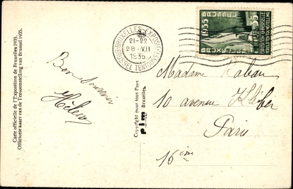 KP Bruksela Belgia, Wystawa Światowa 1935, Pavilion des Pays Bas, Roseraie