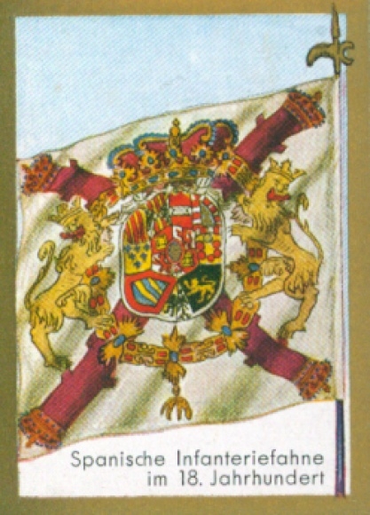 Collective picture historical flags Picture 136, Spanish infantry flag in the 18th century