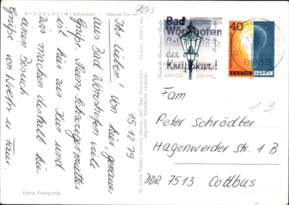 Postcard Mindelheim in Unterallgäu, Obeces Toc, tower, Kaffee Lorcher, black and white photo