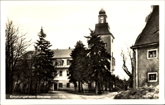 Postcard Glaubitz an der Elbe, recreation home Gasthof Wolf