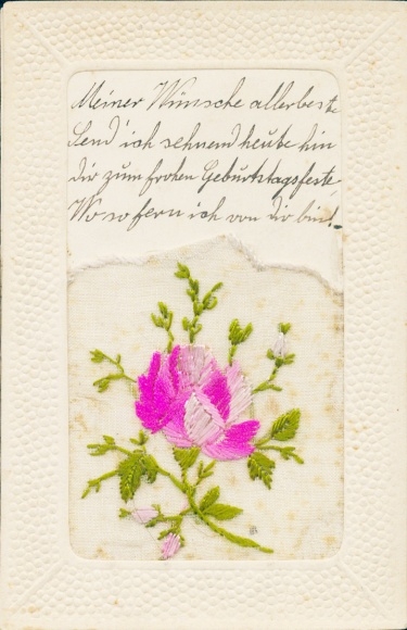Seidenstick Ak Rosen, Blüten, Knospen