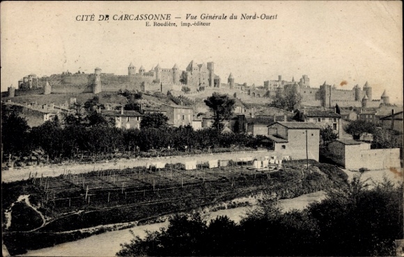 KP Carcassonne Aude, widok Cité de Nord-West, E. Roudière,