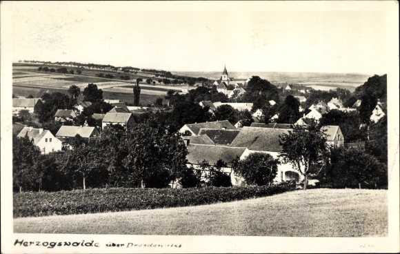 Postcard Herzogswalde Wilsdruff Sachsen, view of the town