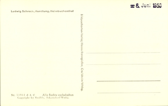 Postcard Heimbuchenthal in the Spessart, aerial photograph