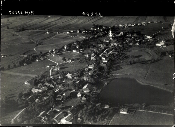 Postcard Chieming am Chiemsee Upper Bavaria, aerial photograph