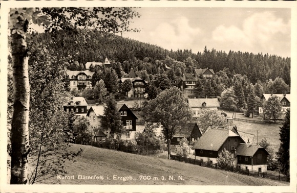Postcard Bärenfels Altenberg in the Ore Mountains, general view