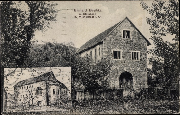 Postcard Steinbach Michelstadt im Odenwald, Einhard Basilica