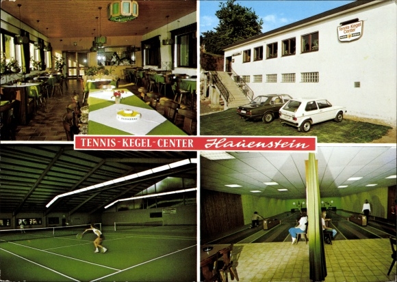 Postcard Hauenstein in the Palatinate, Tennis Kegel Center