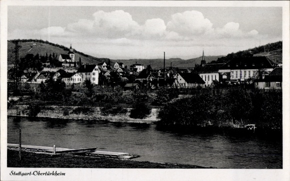 Postcard Obertürkheim Stuttgart in Württemberg, general view