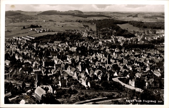Postcard Aalen in the Ostalbkreis Württemberg, aerial photograph
