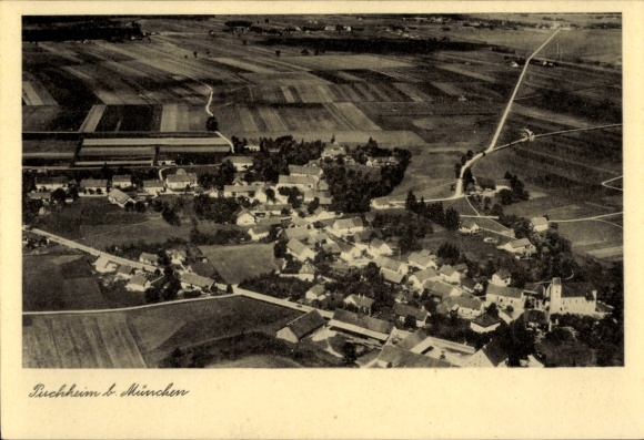 Ak Puchheim in Oberbayern, Fliegeraufnahme