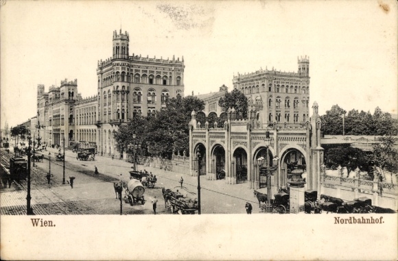 Postcard Vienna 2 Leopoldstadt, Nordbahnhof