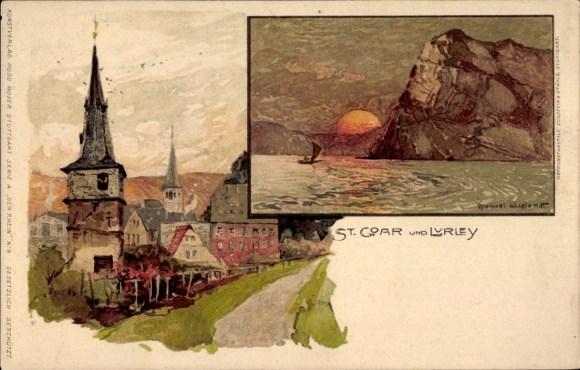 Artysta lito Wielandt, Manuel, St. Goar Nadrenia-Palatynat, Loreley Rocks
