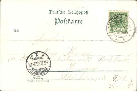 Chromo-Litho Steinkirchen Altes Land, J. Somfleths Hotel, Lühe with bridge, garden