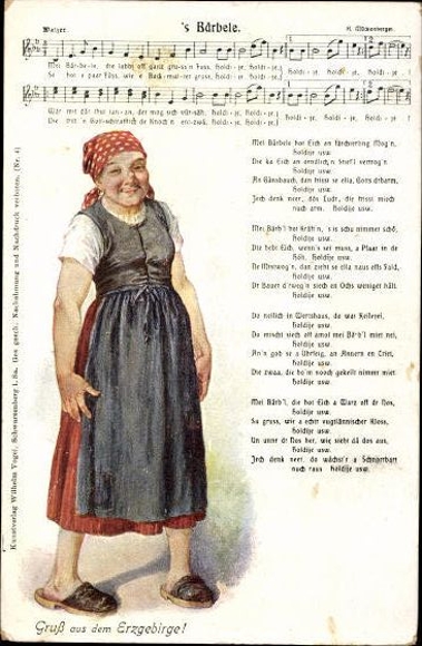 30 individual song cards, Anton Günther