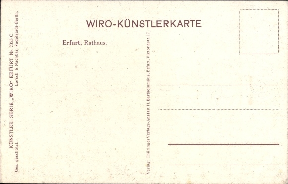 Artist PC Erfurt in Thuringia, town hall
