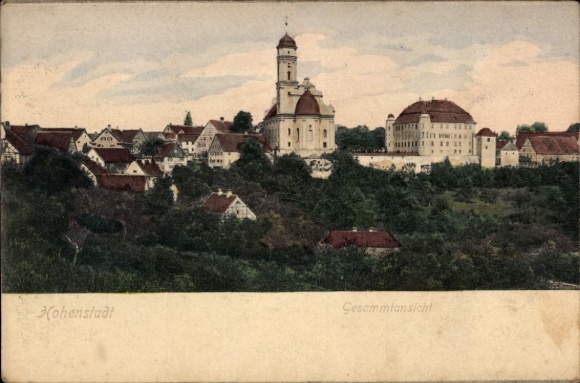 Postcard Hohenstadt in Württemberg, general view