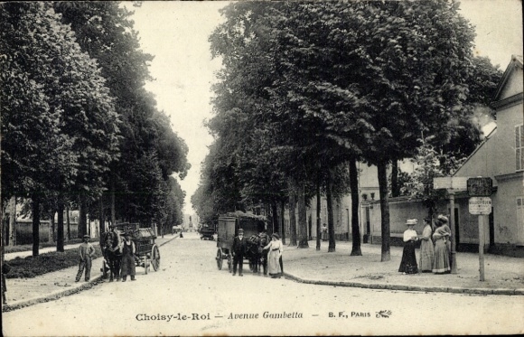 Postcard Choisy le Roi Val de Marne, Avenue Gambetta