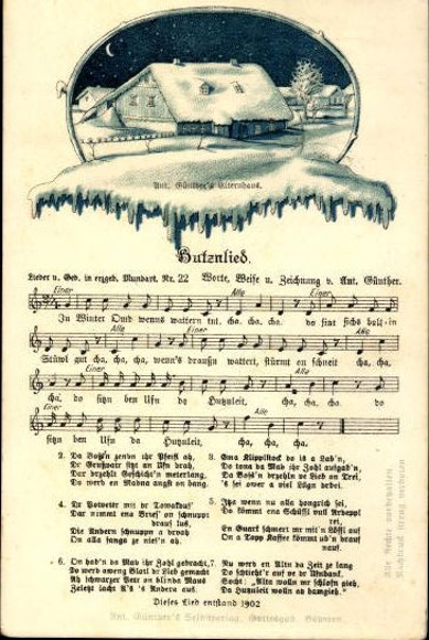 30 song cards, Anton Günther