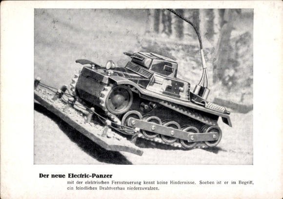 Ak Der neue Electric Panzer, Modell mit Fernsteuerung