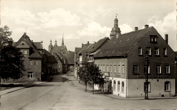 Postcard Pegau in Saxony, Martin-Luther-Platz