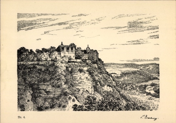 Artist PC Dornburg an der Saale Thuringia, Goethe biography in picture PCs, general view