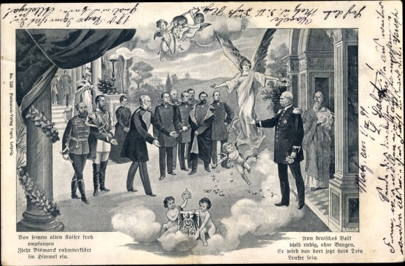 KP artysty Książę Otto von Bismarck, cesarz pruski Wilhelm I, anioł