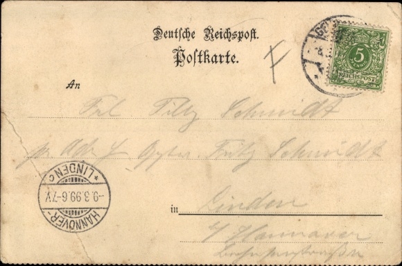 litho Bochum in het Ruhrgebied, Wilhelmsplatz, Centraal Theater, binnenaanzicht, stadspark