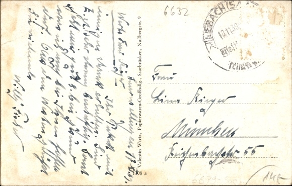 Postcard Saarwellingen in the district of Saarlouis, Straße des 13. Januar