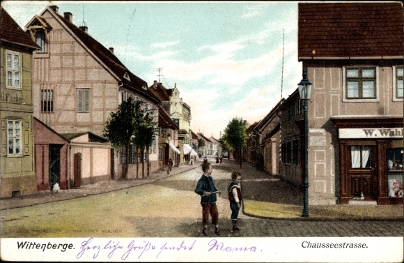 PC Wittenberge on the Elbe Prignitz, Chausseestrasse, shops