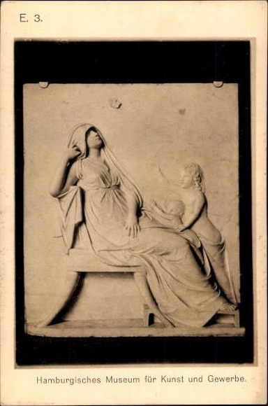 9 Postcard pieces of furniture, figures and wall hangings made of metal, Hamburg Museum of Arts and Crafts