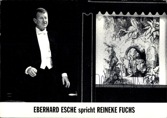 Ak-acteur Eberhard Esche, spreekt Reineke Fuchs