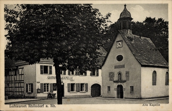 Postcard Rhöndorf Bad Honnef am Rhein, old chapel, guesthouse