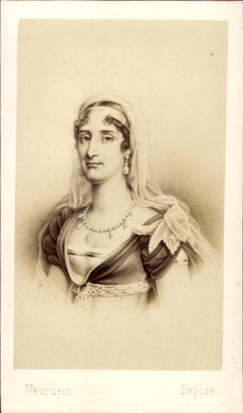 Carte de Visite Elisa Bonaparte, Fürstin von Lucca und Piombino und Großherzogin der Toskana