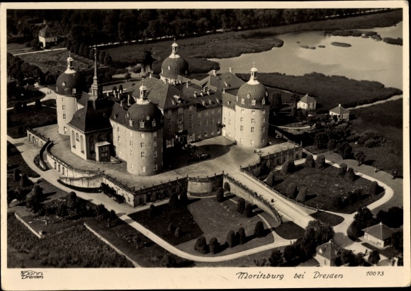 PC Moritzburg in Saxony, aerial photo, castle, Hahn 10073