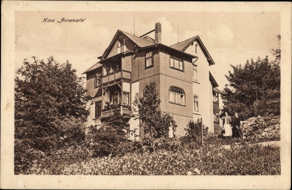 Postcard Bärenfels Altenberg in the Ore Mountains, guesthouse Haus Annemarie