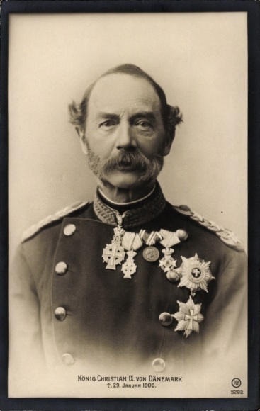KP Król Chrystian IX. Danii, portret, medal
