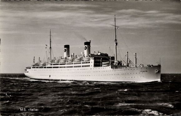 Ak stoomschip MS Italia, Home Lines