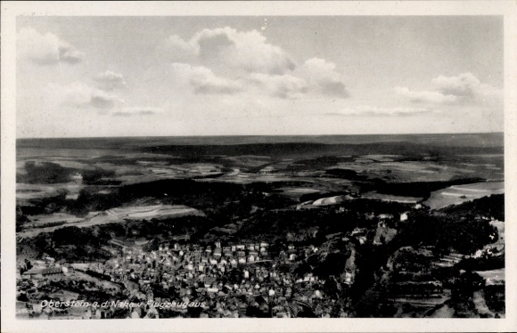 Postcard Oberstein on the Nahe, aerial photograph