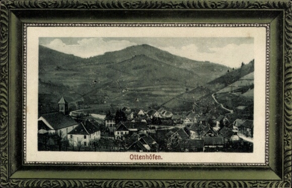 Embossed passepartout PC Ottenhöfen in the Black Forest, general view
