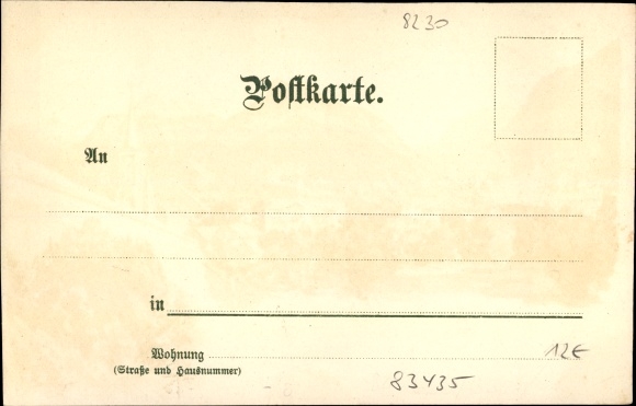 Artist Chromo-Litho Strützel, Otto, Bad Reichenhall in Upper Bavaria, total view of the site, Karlstein ruins