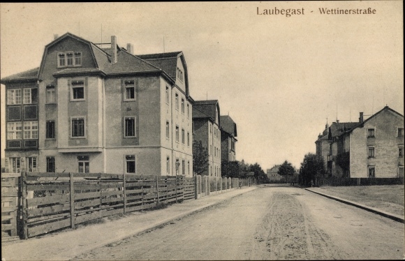 Briefkaart Dresden Laubegast, Wettinerstrasse