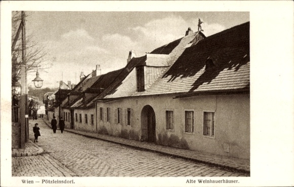 Postcard Vienna 18 Währing Pötzleinsdorf, Old Winegrowers' Houses