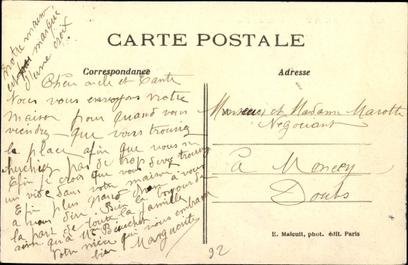 Postcard Malakoff Hauts de Seine, Route de Montrouge, Restaurant