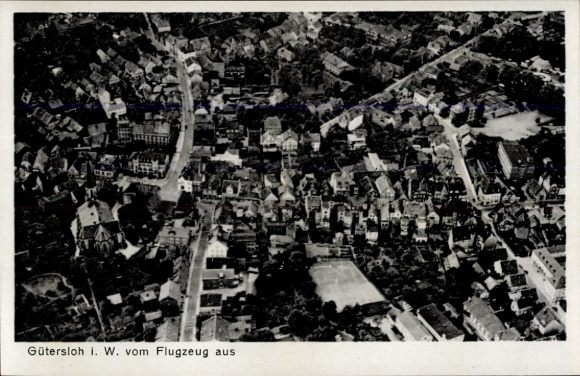 Ak Gütersloh in Westfalen, Fliegeraufnahme