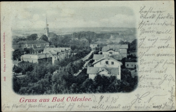 Postcard Bad Oldesloe in Schleswig Holstein, total view of the village