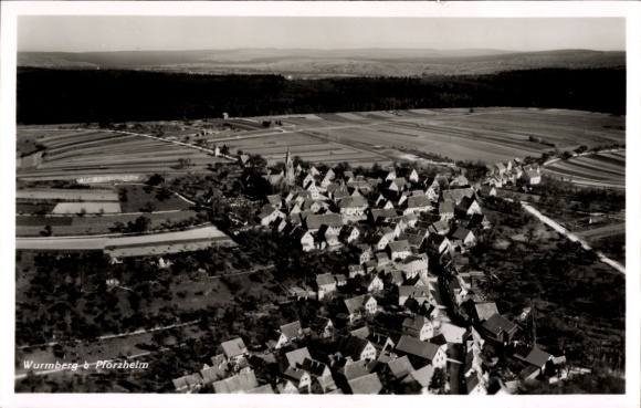 Postcard Wurmberg in Württemberg, Wurmberg, aerial photograph