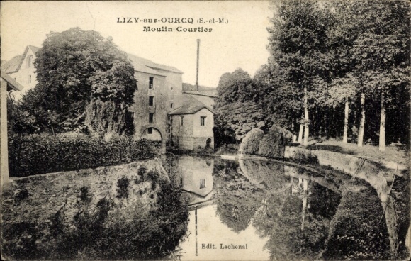 Ak Lizy sur Ourcq Seine et Marne, Moulin Courtier