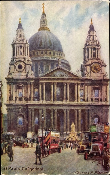 Artist Postcard Flower, Charles, London, St. Paul&#39;s Cathedral, Tuck No. 8930