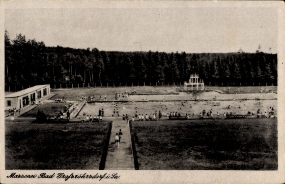Postcard Großröhrsdorf in Sachsen, Masseneibad